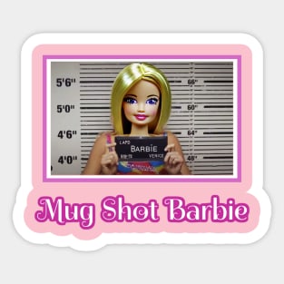 Mug shot Barbie Sticker